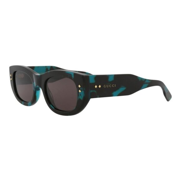 Gucci Womens Square/Rectangle Havana Havana Grey Fashion Designer Eyewear - Picture 1 of 4